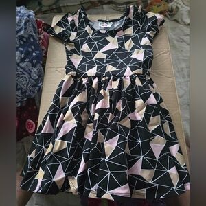 Dot Dot Smile Size 2T, Black And Pink Dress, Good Condition
